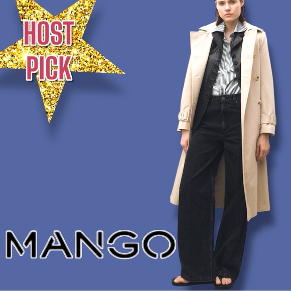 Mango Denim - 🎉HP!🎉 MANGO High Waited Straight Leg Jeans in Faded Black. Size 4